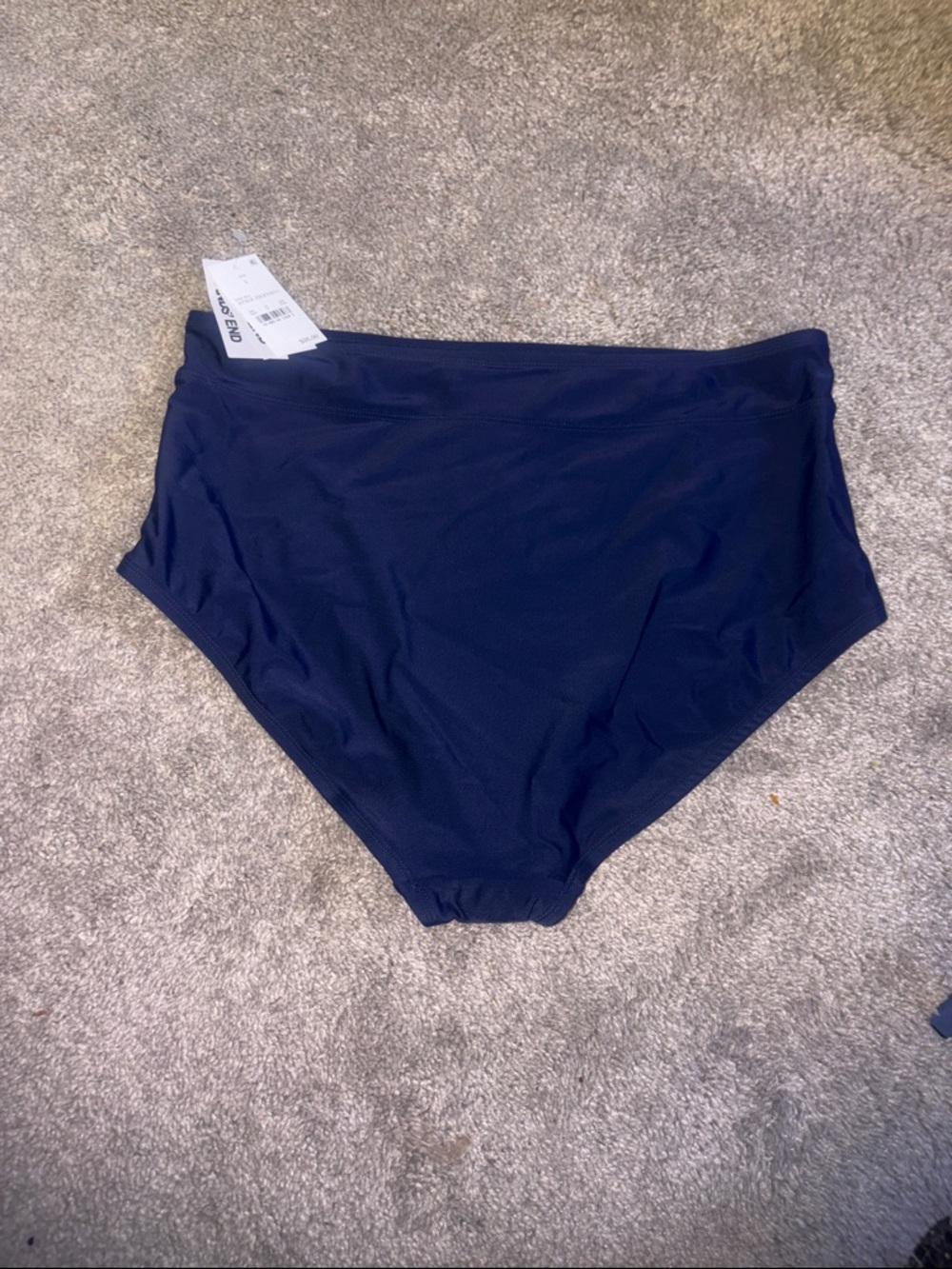 High-Waist Navy Bikini Bottoms - Picture 6 of 9